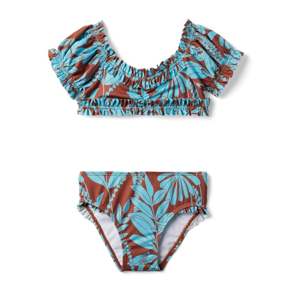 Janie and Jack baby girls 6-12 month tropical 2-piece bikini set